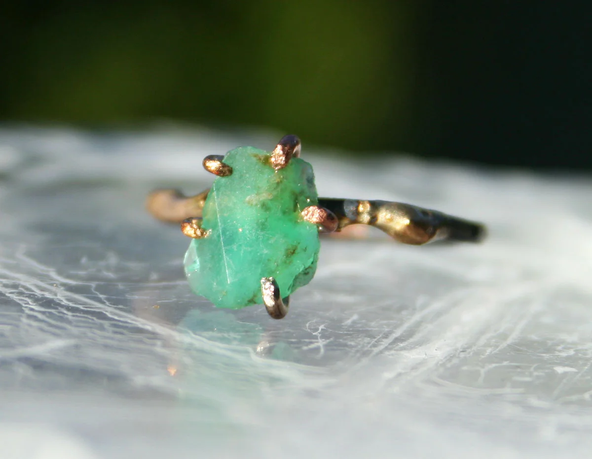 Brazilian Emerald Small Stone Rings