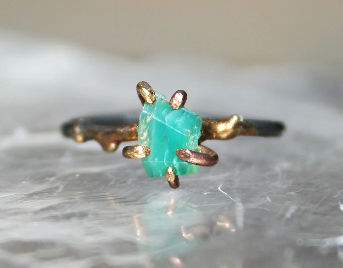 Peruvian Opal Small Stone Ring