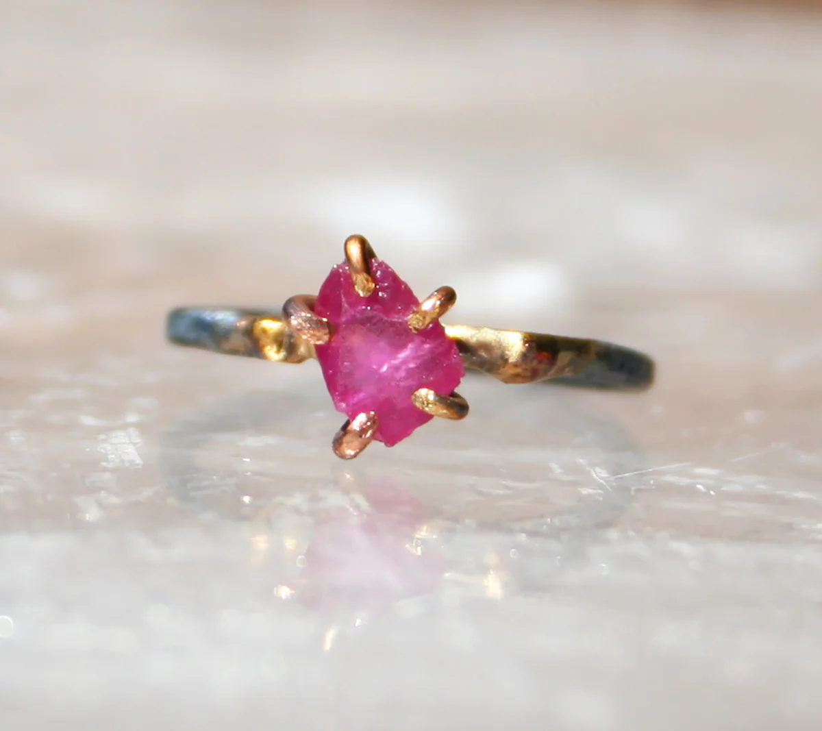Ruby Small Stone Ring