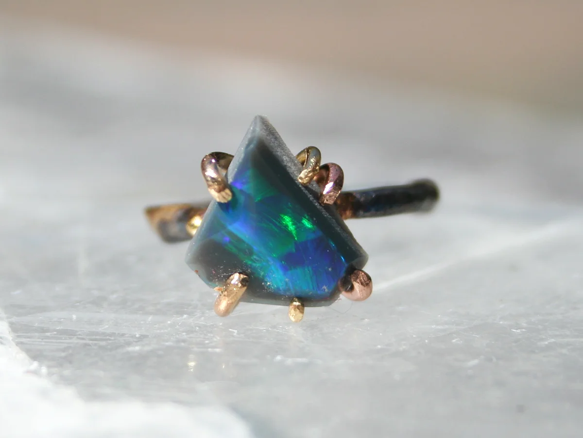 Australian Opal Large Stone Ring