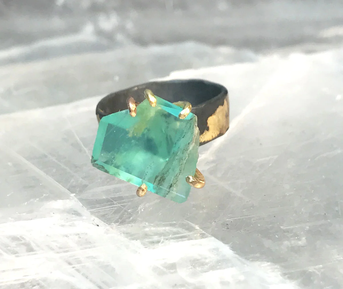 Peruvian Opal Large Stone Ring