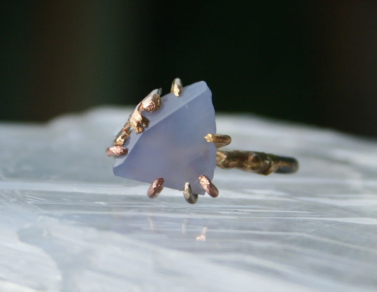 Chalcedony Large Stone Ring