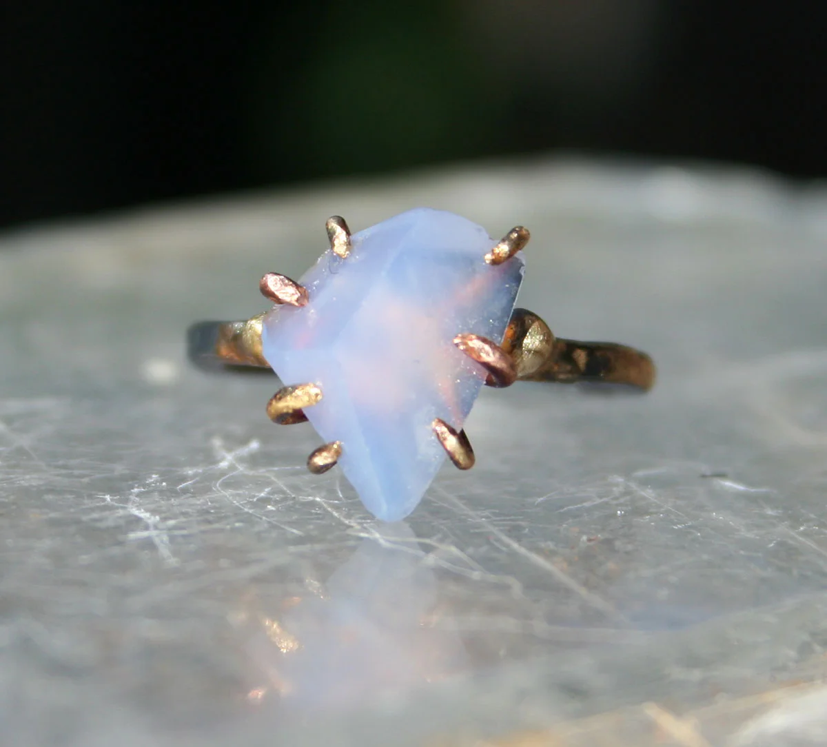 Chalcedony Large Stone Ring