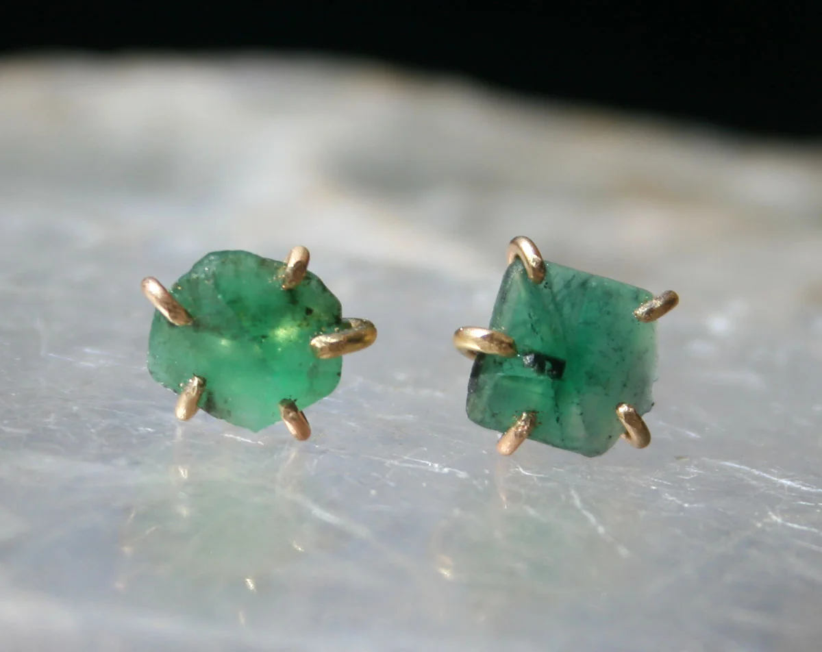 Brazilian Emerald Studs
