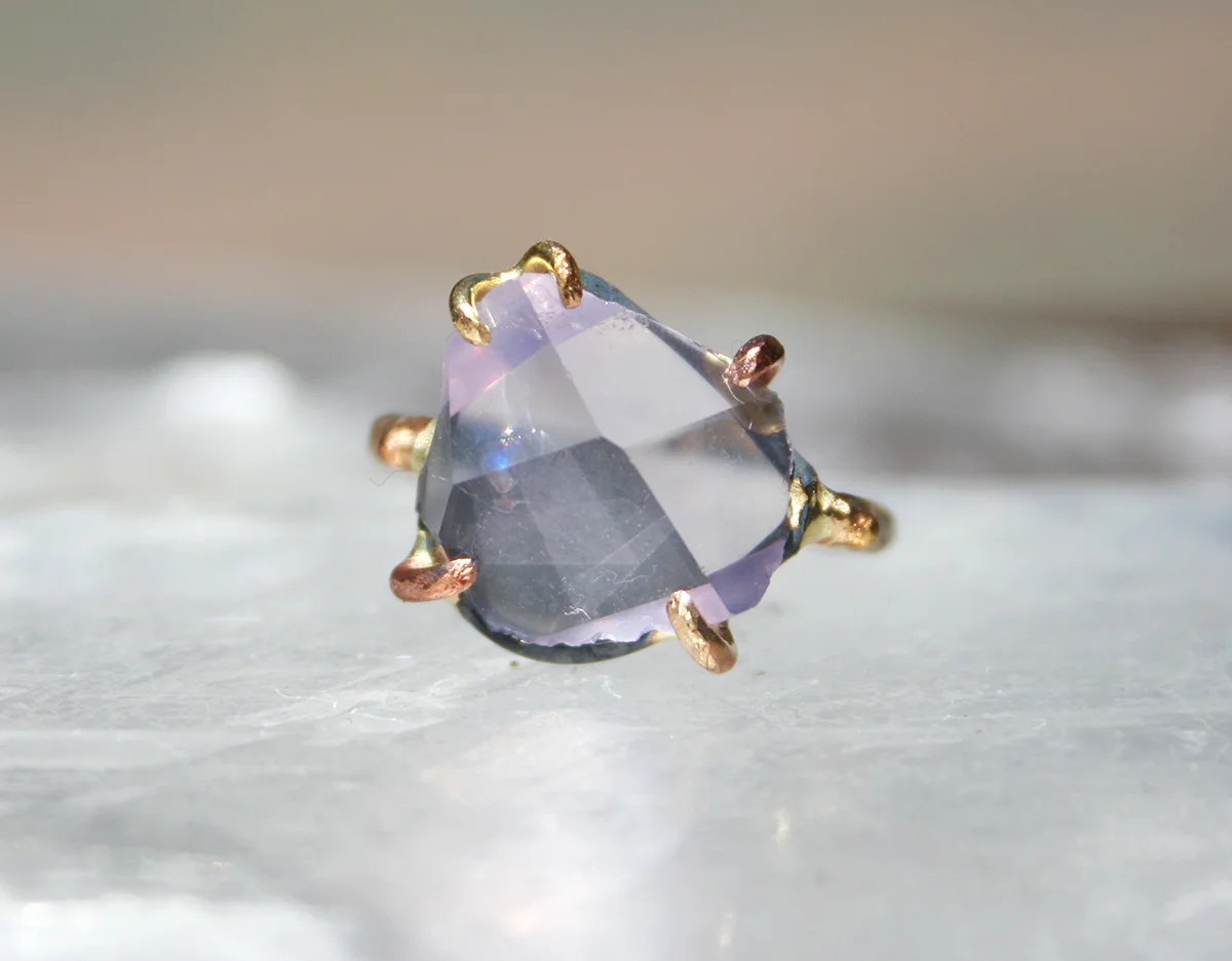 Rose de France Amethyst Large Stone Ring