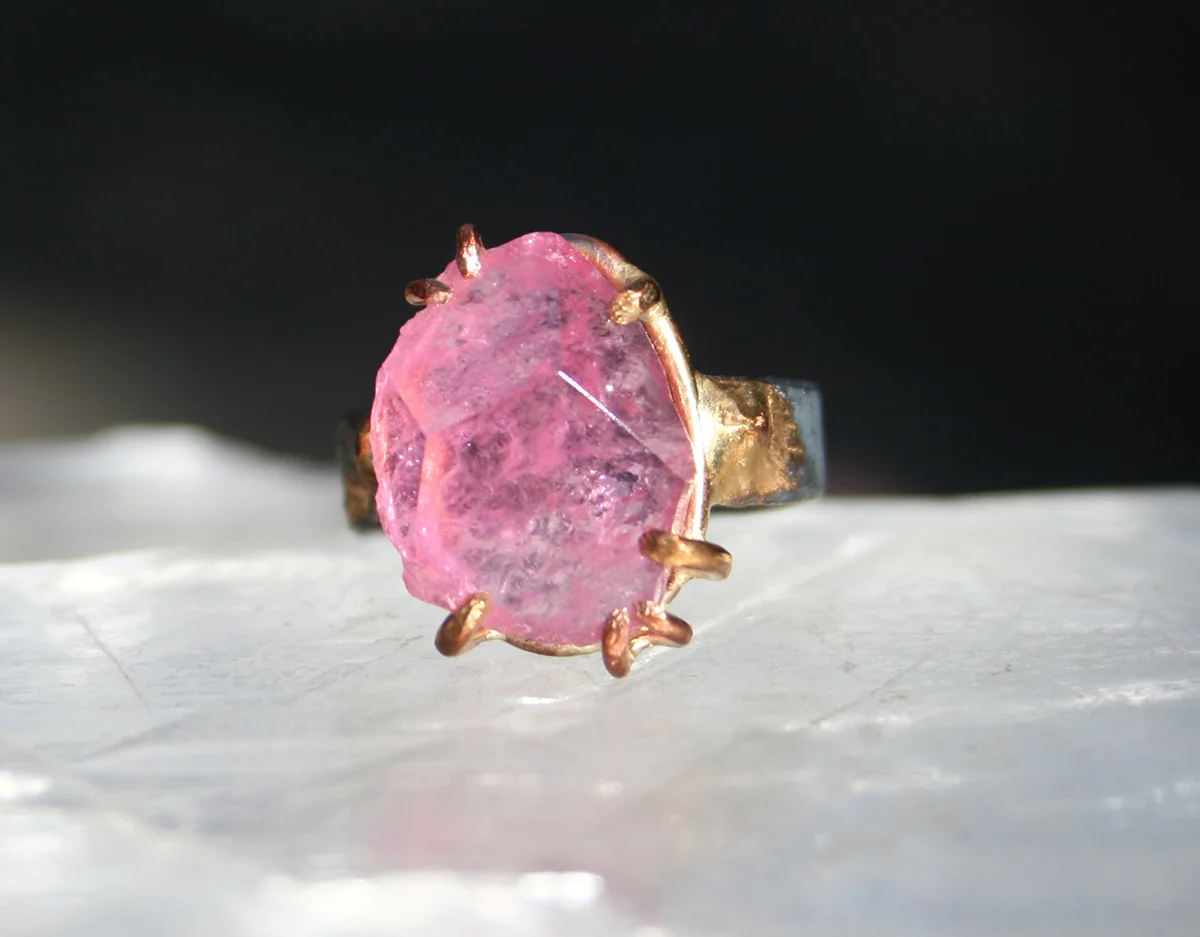 California Tourmaline Large Stone Ring