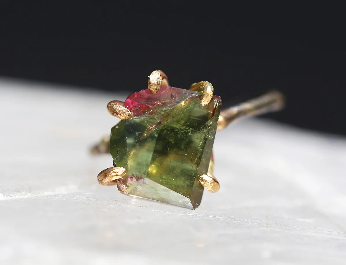 Brazilian Tourmaline Large Stone Ring