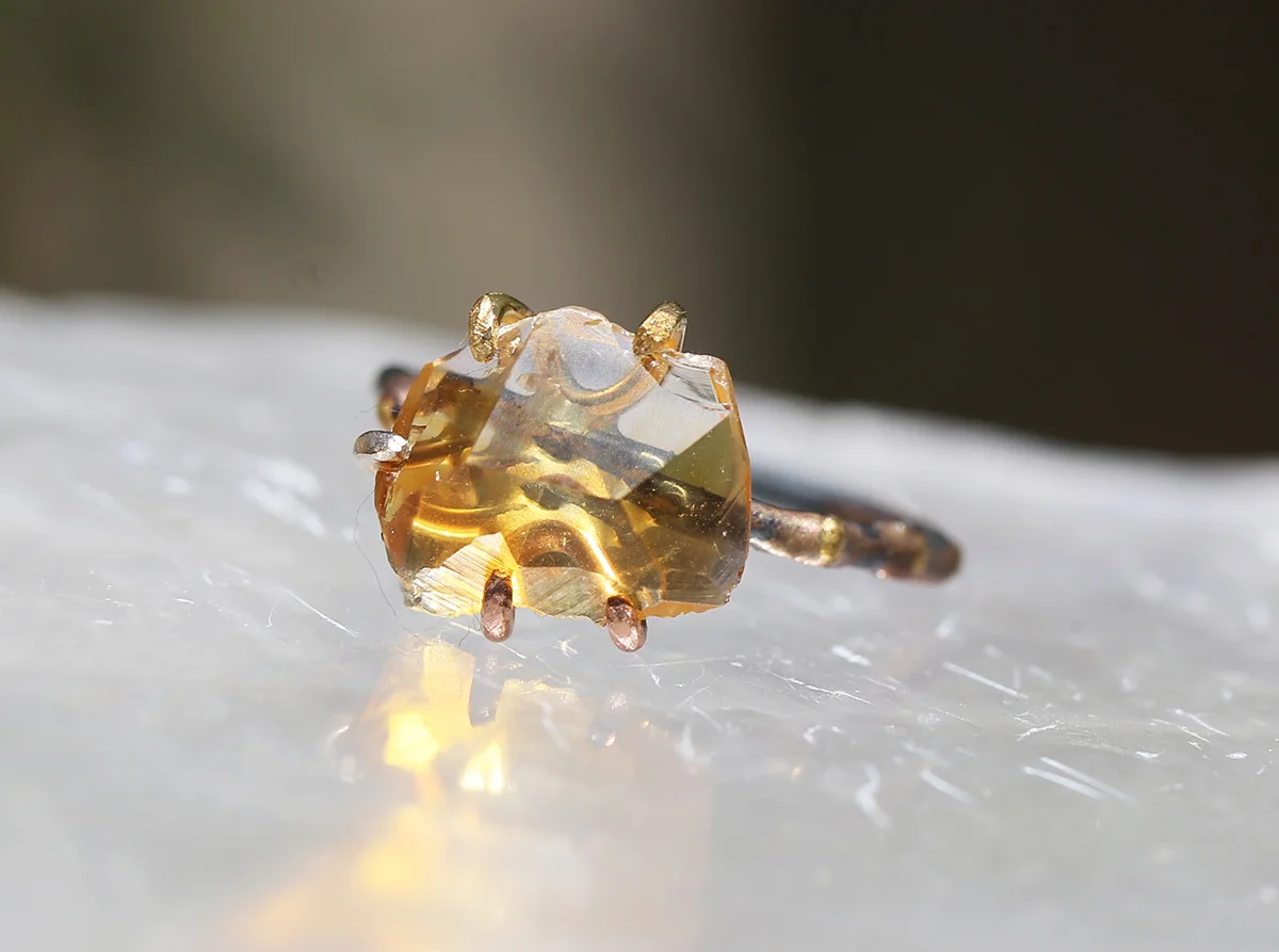 Brazilian Citrine Small Stone Rings