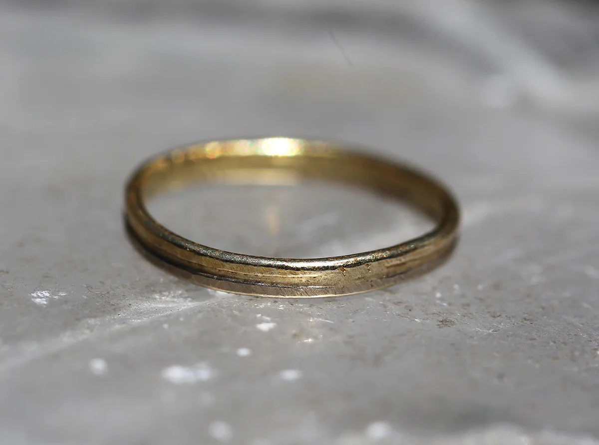 Skinny Seamed Band- All Gold