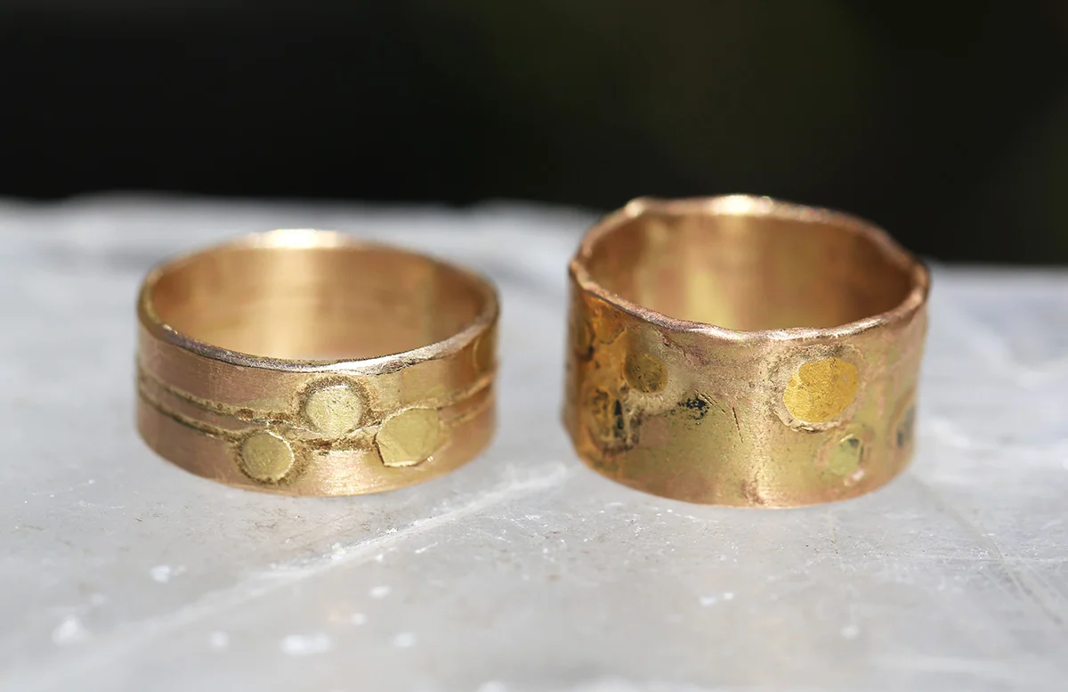 Wide Cigar Band- All Gold