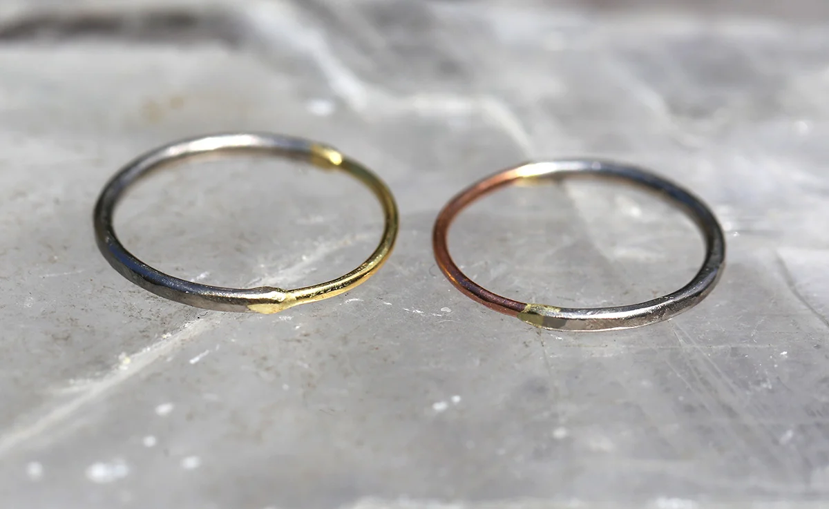 Ombre Band- 14K Rose Gold and Palladium