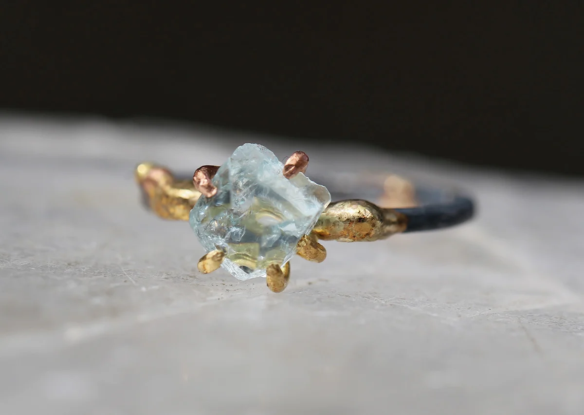 Aquamarine Small Stone Ring