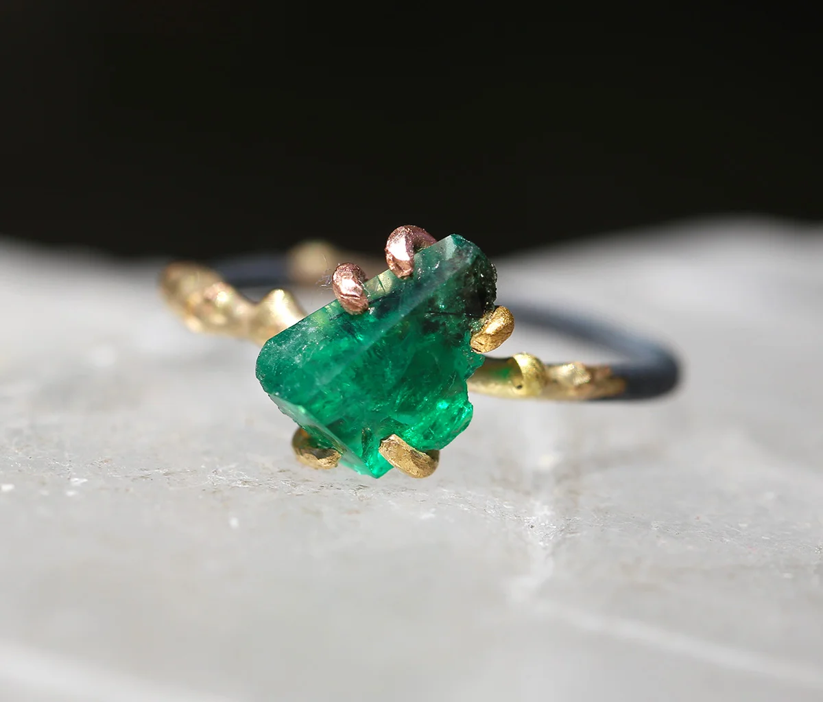 Zambian Emerald Small Stone Ring