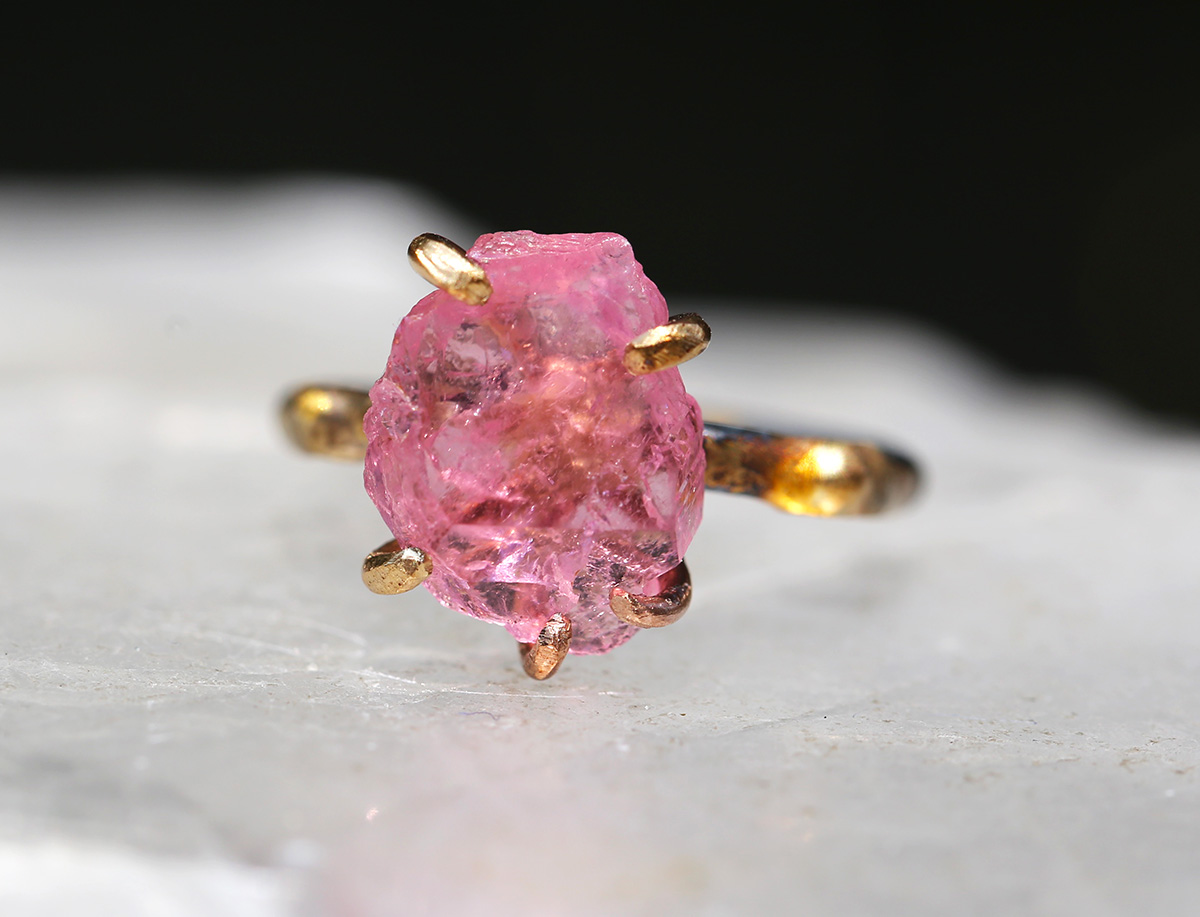 California Tourmaline Large Stone Ring