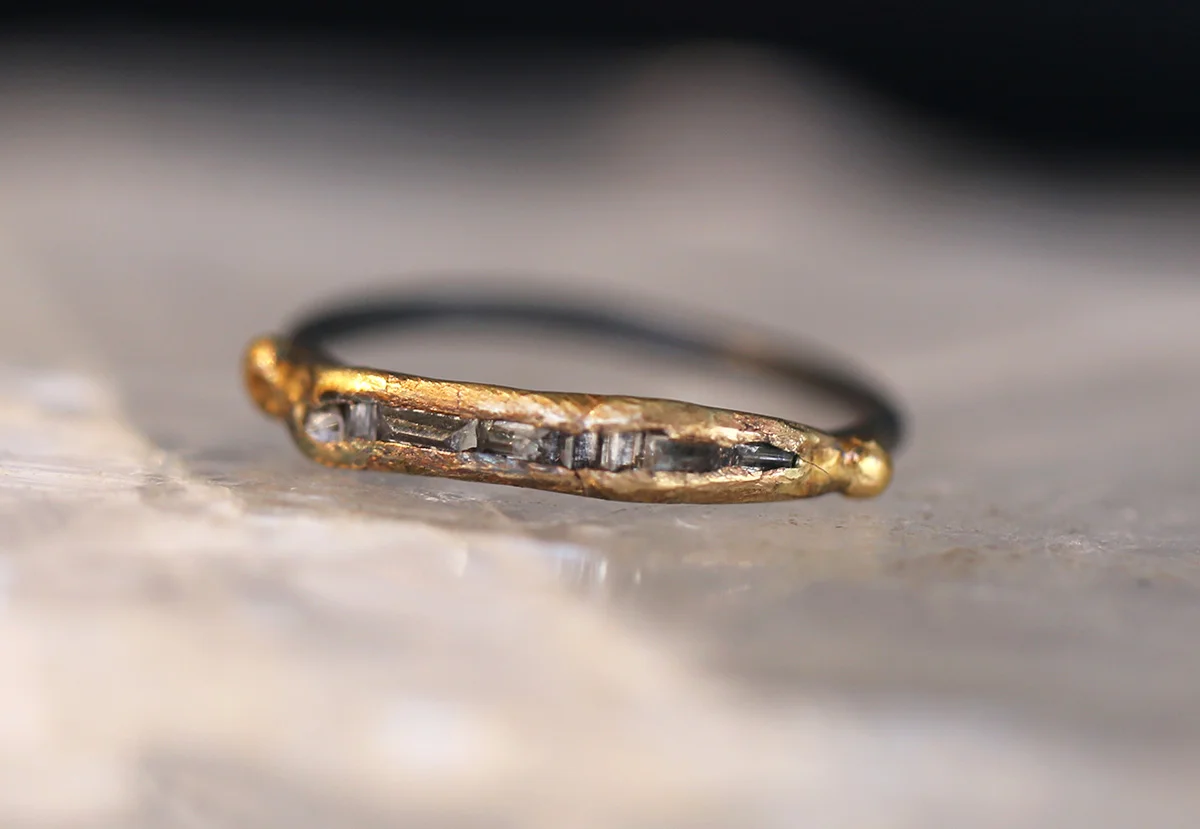 Large Baguette Diamond Band