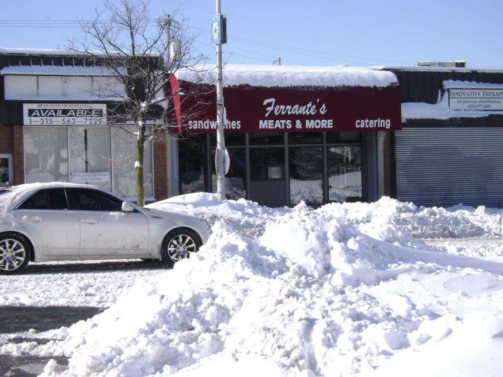 The outside of Ferrante's on a beautiful winter day.