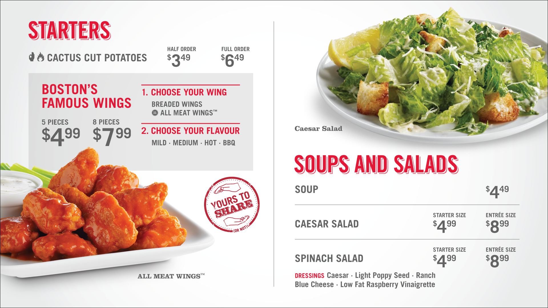 SAIT Digital Menu - Starters, Soups and Salads 