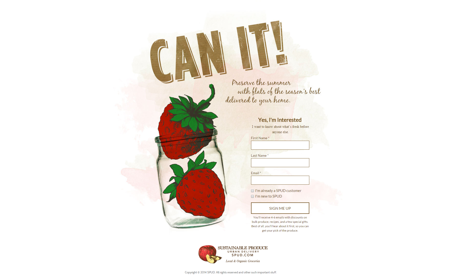  Sign Up Landing Page 