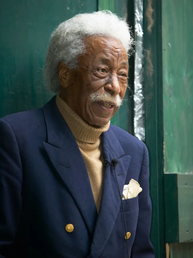 Gordon Parks attended the first celebration in his honor at his hometown of Fort Scott, Kansas, in 2003. I think he loved every minute of it, and we loved every minute of being with him.