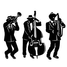 Jazz players in their own little worlds, talking with notes.