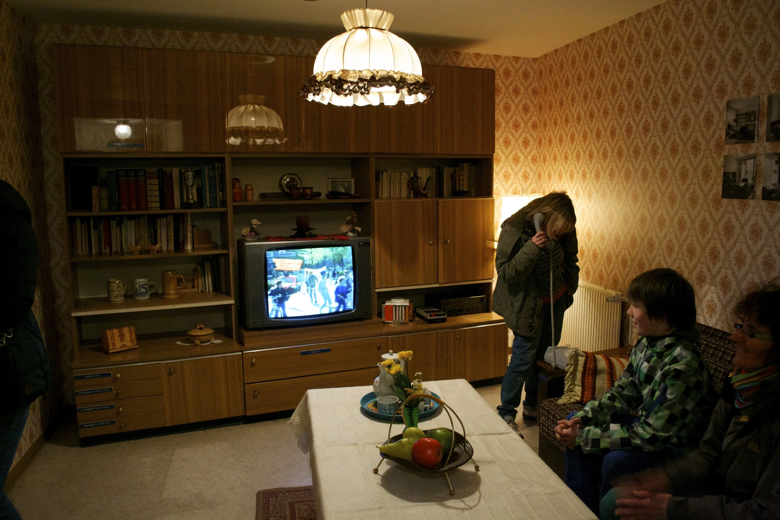 A typical East German living room at the DDR Museum. 