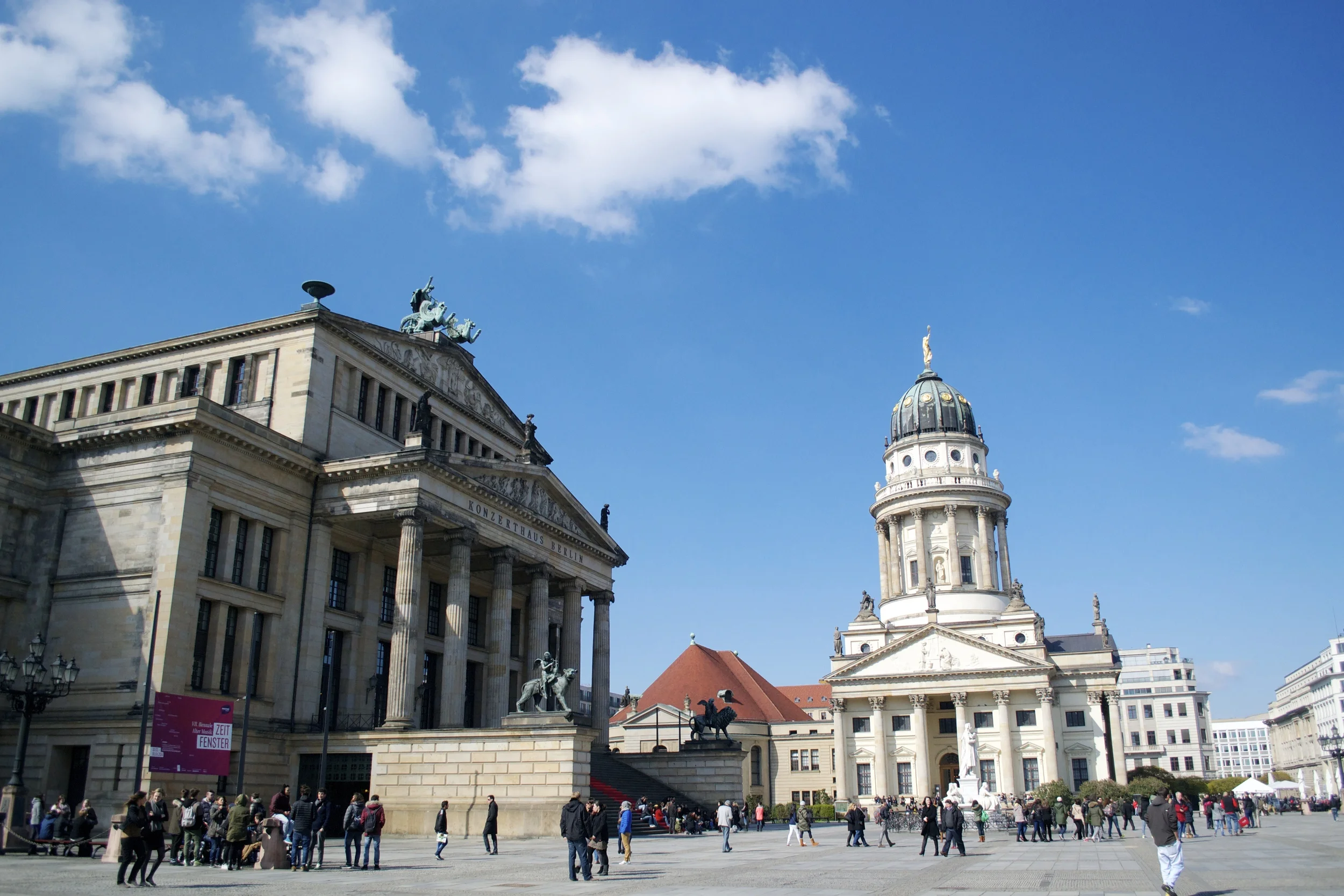 The Gendarmenmarkt on a beautiful sunny day.