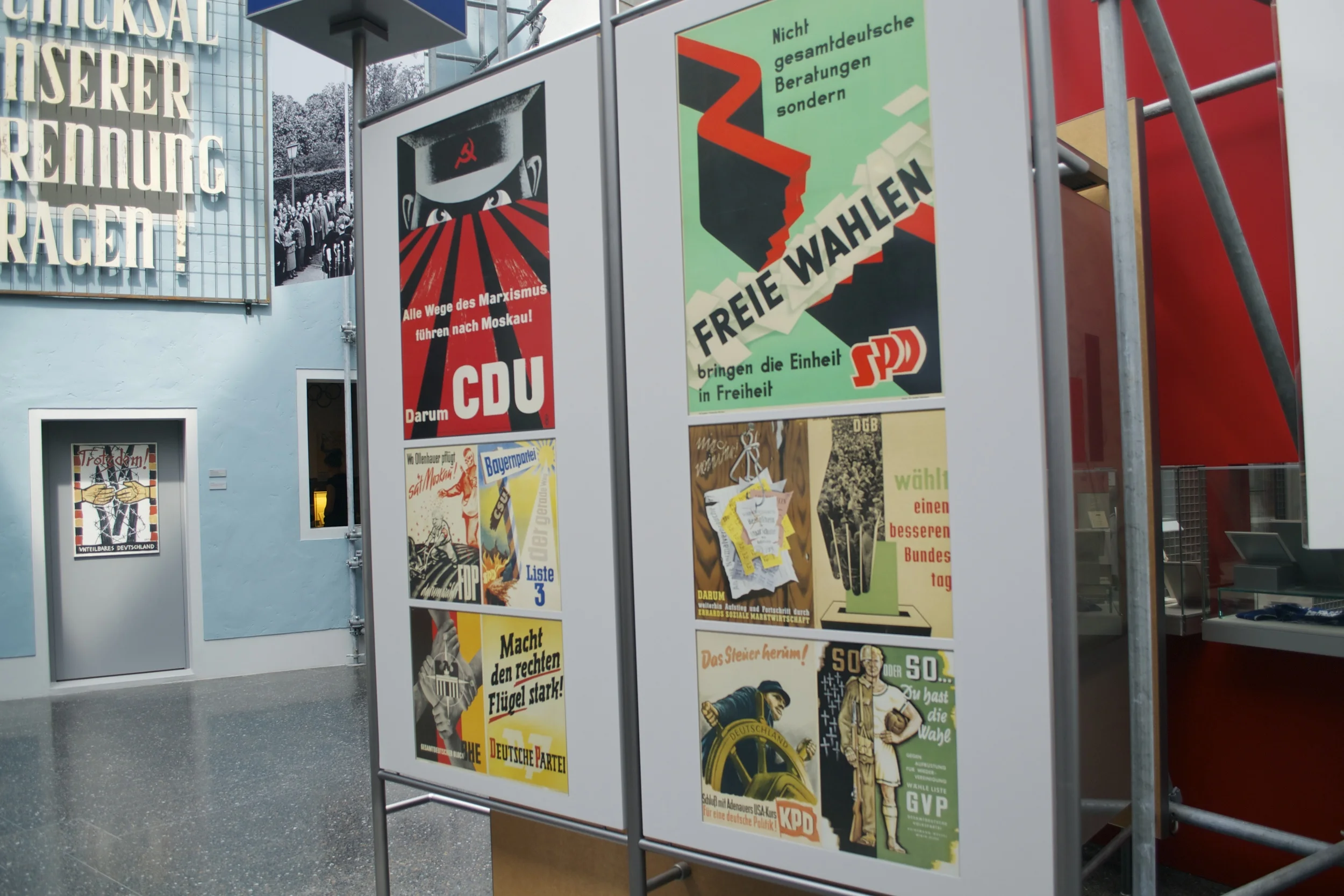Campaign posters from the early days of Germany's post-war parties. 
