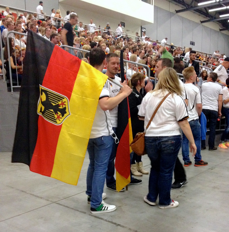 Seen at a public viewing in Fulda. During the world cup? This guy is a normal fan. Outside of it? Possible neo-Nazi.