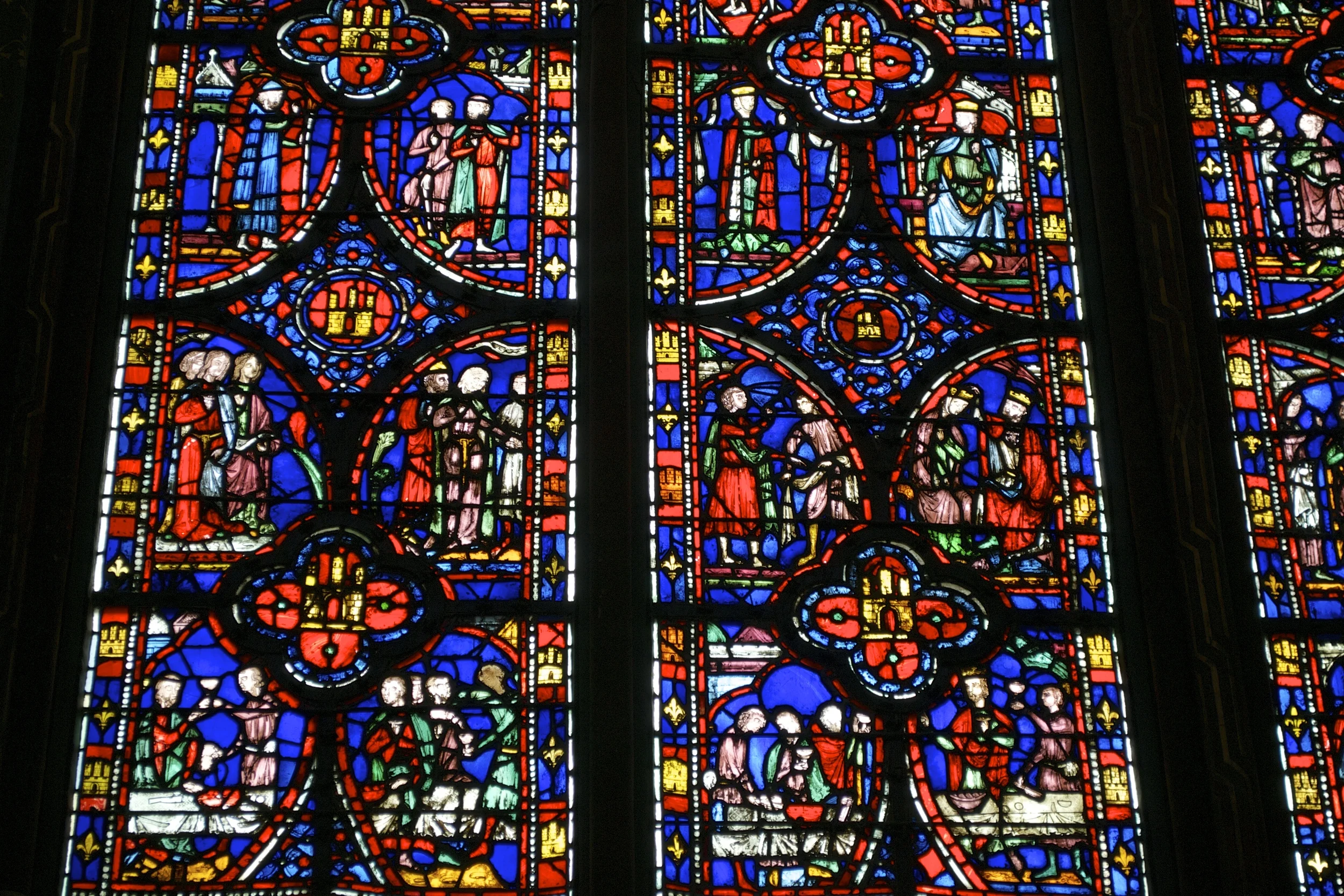 A close-up of the windows