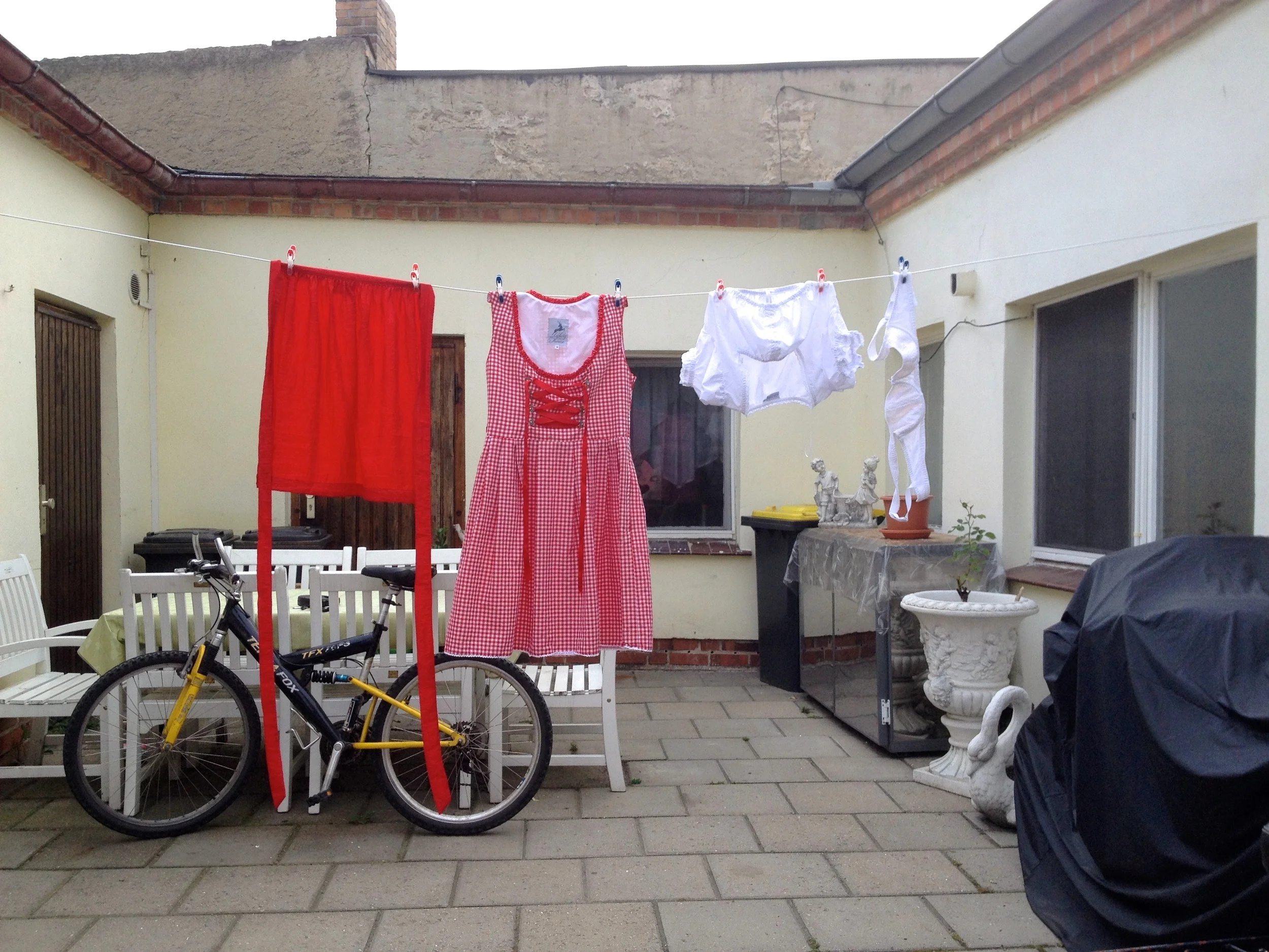 Despite what you may think, this is not what a typical German woman's laundry looks like. 