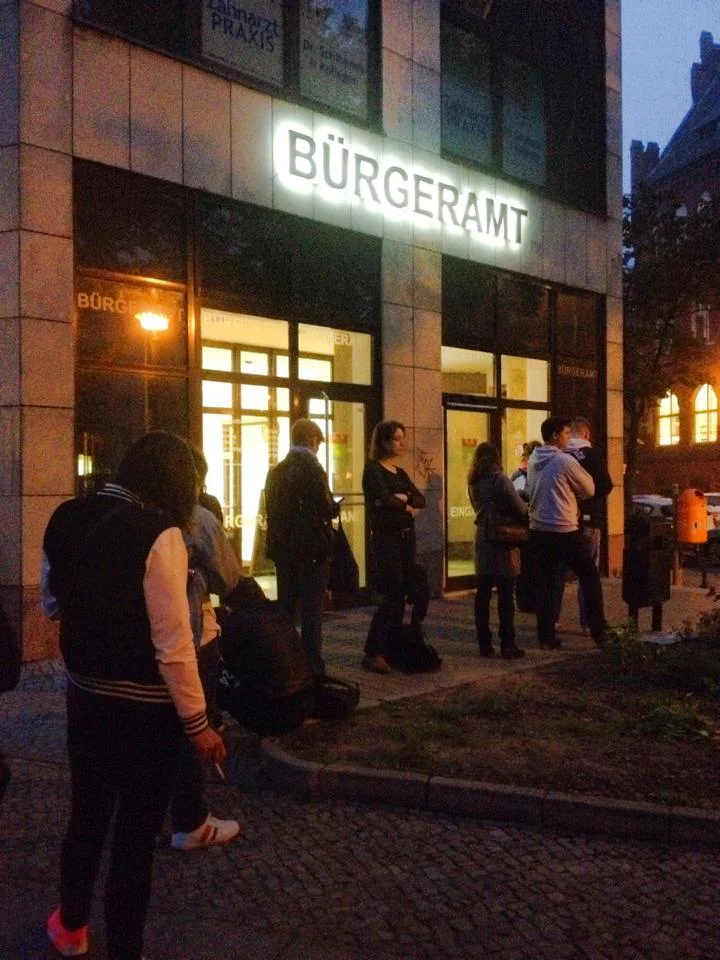 Hanging out at the Bürgeramt at 6:30 a.m. Good times.