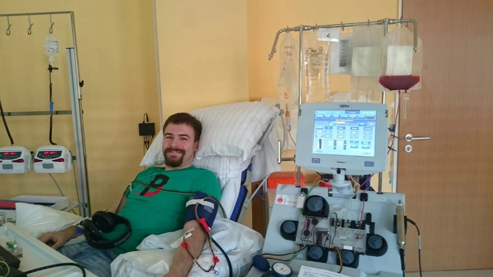 Paul during his donation