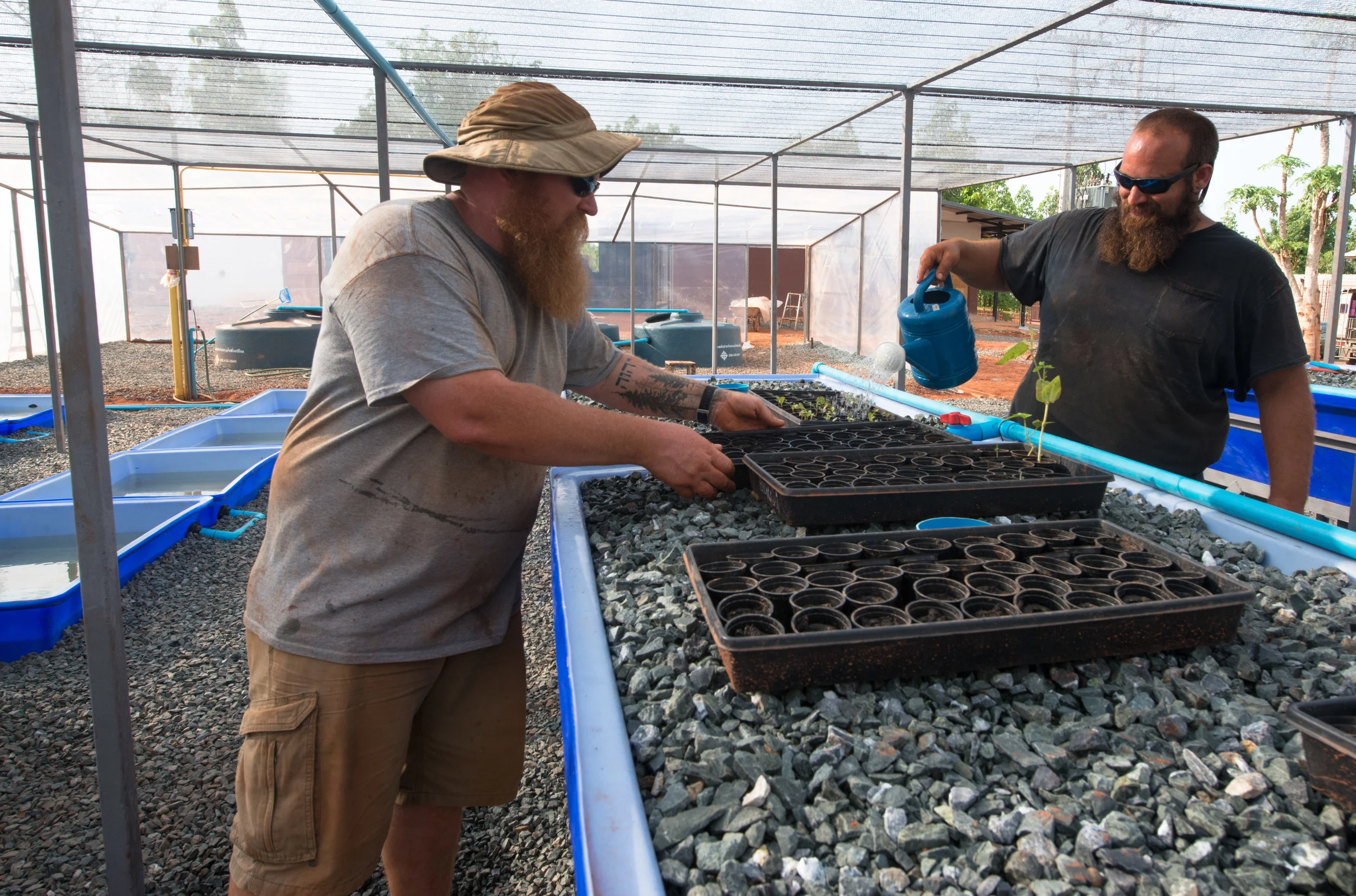 Celebrating the completion of our most recent Aquaponics Farm!