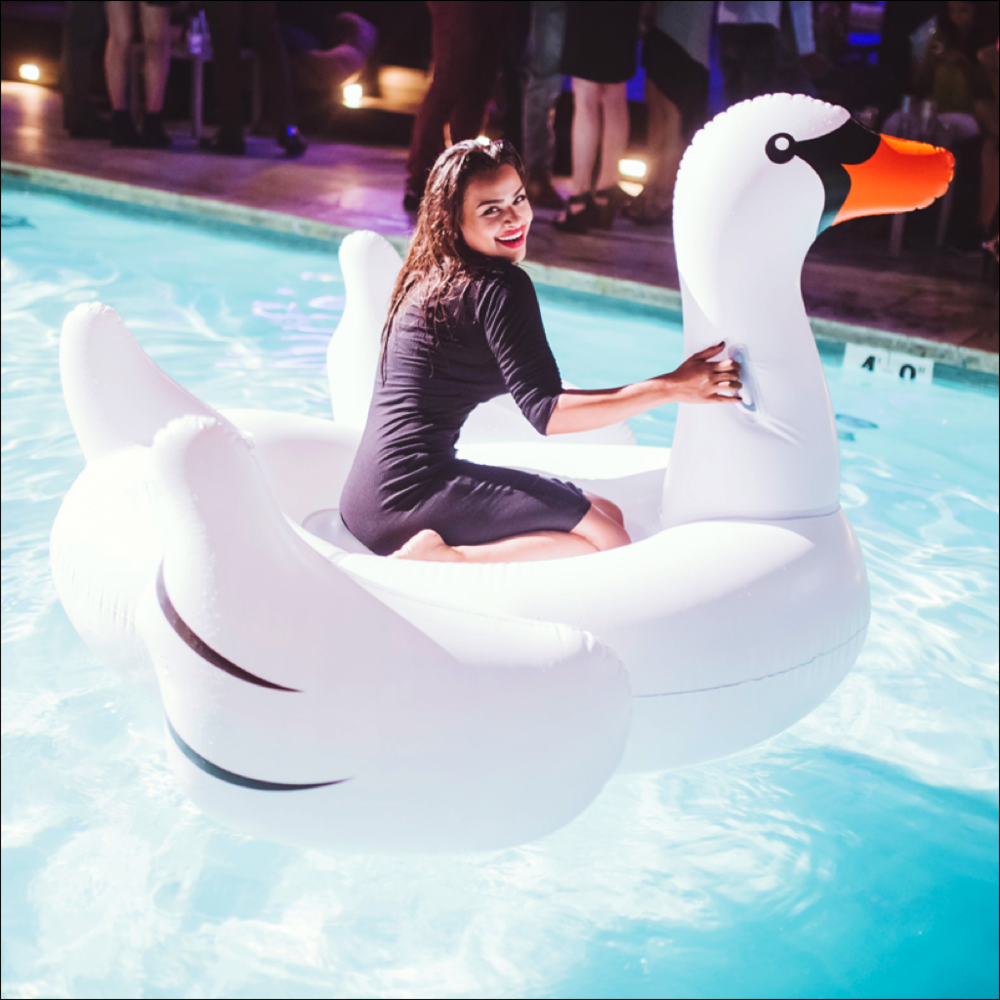 Khloe arrives in style at a private event.