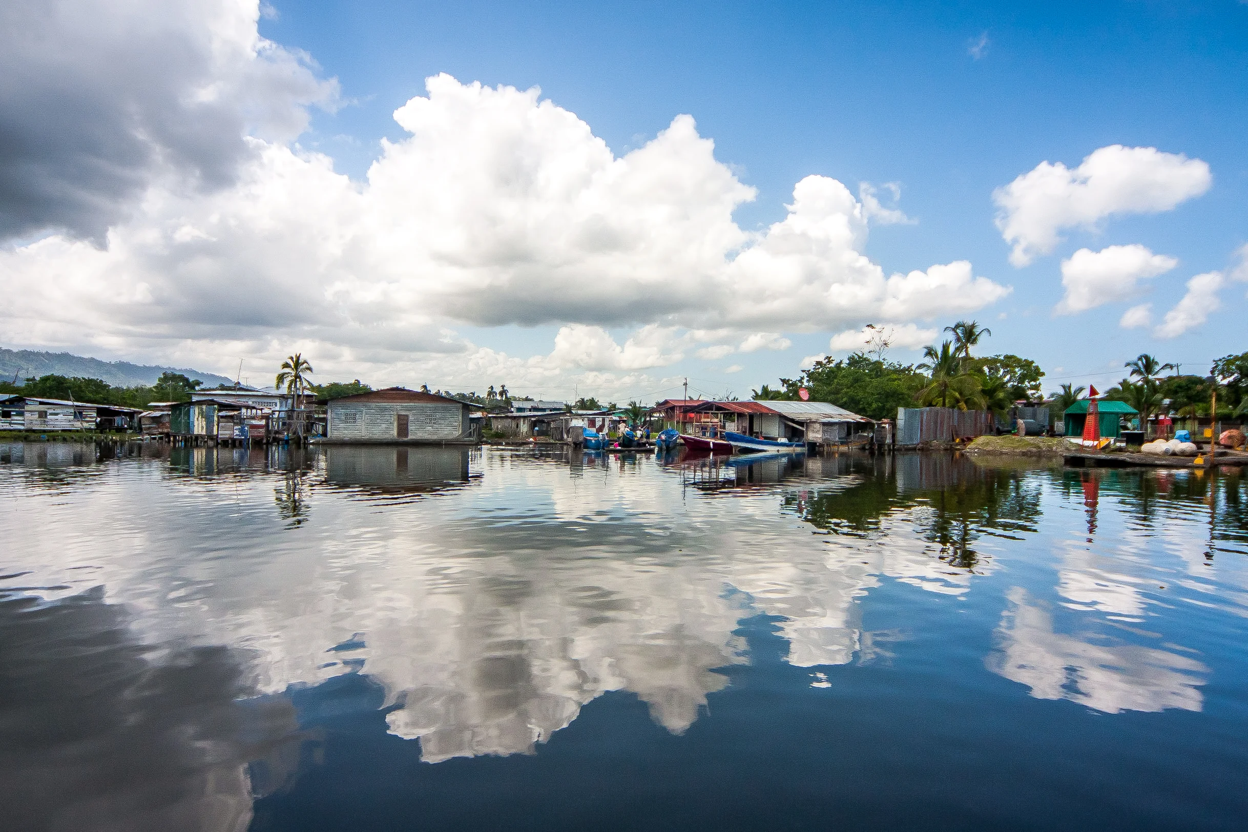 View from the Almirante - Bocas del Toro water taxi in northern Panama.