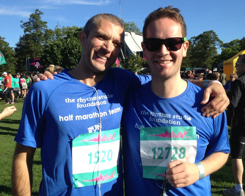 Adrian and Ryan ready in high spirits before the hard work started! 
