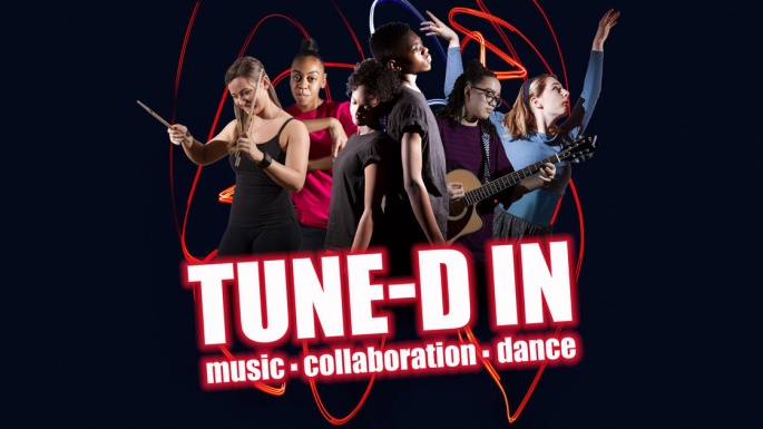 RSF Student Myla working with TUNE-D for an exciting showcase of music and dance.