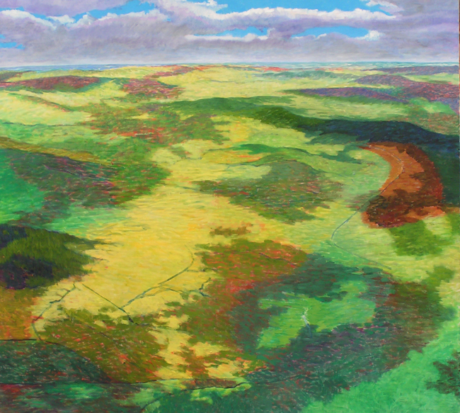 Open landscape III, 2007, oil on canvas, 53 x 59 inch.