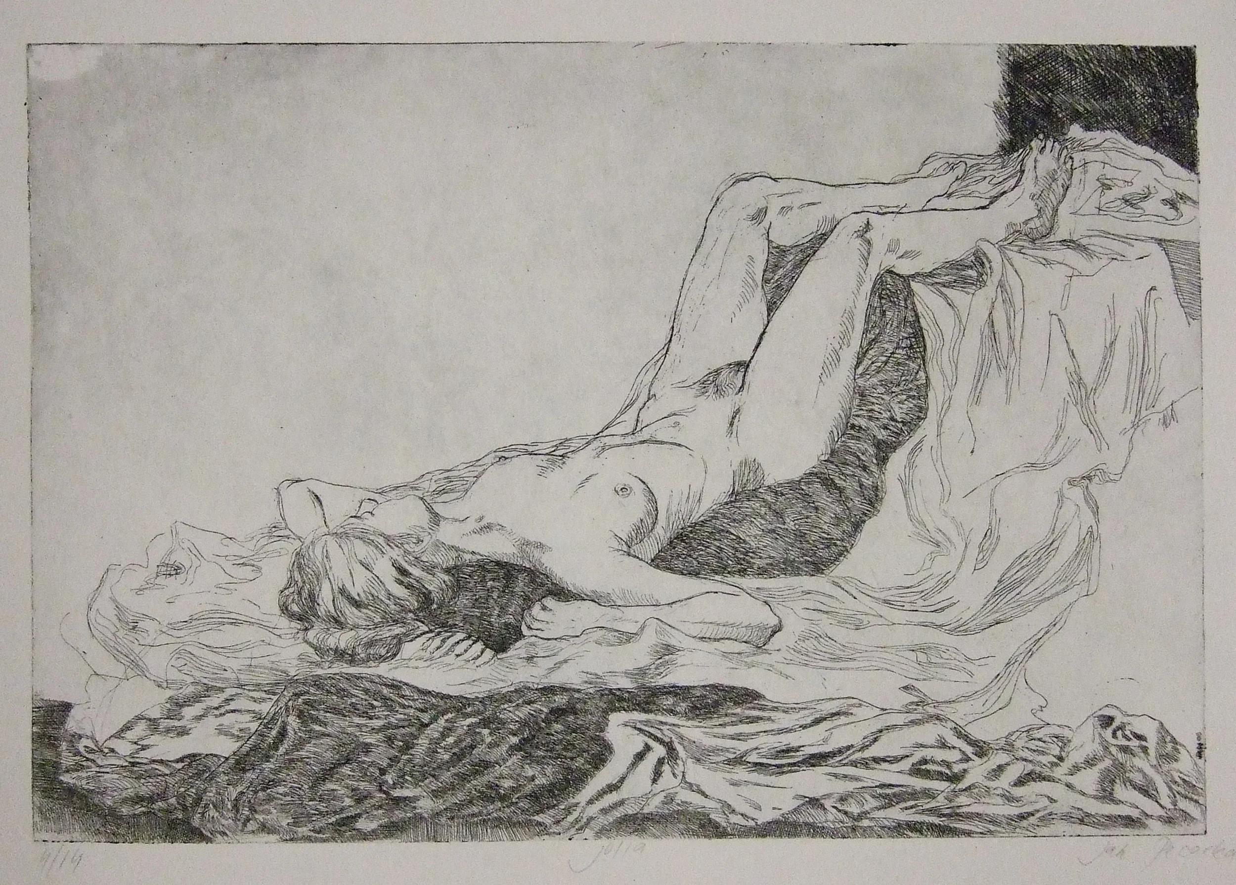 Julia, 2009, etching, plate: 12 x 17.3 inch.