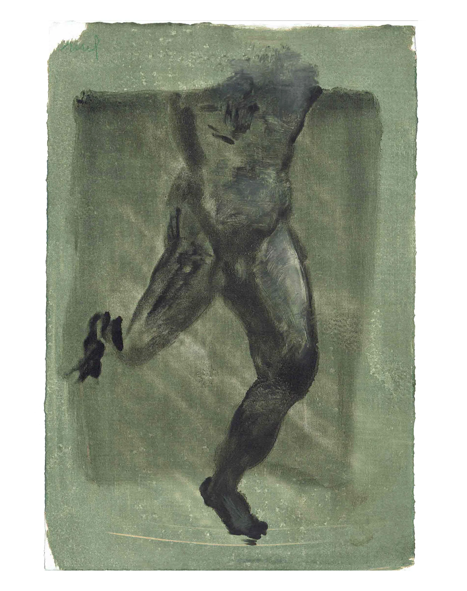 Before fleeing 3, 2012, monothypia, 11 x 7.5 inch.