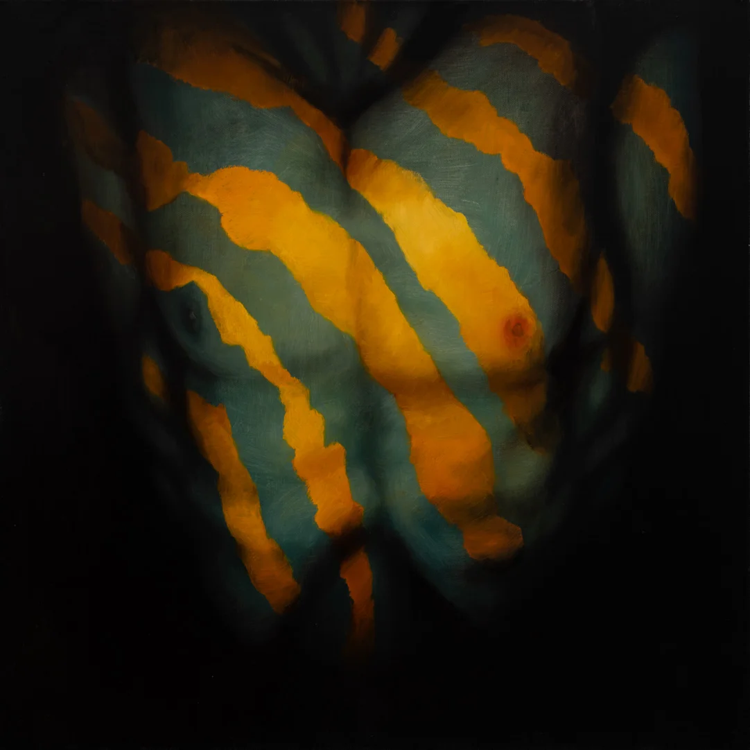 B24, 2013, oil on canvas, 28 x 28 inch.