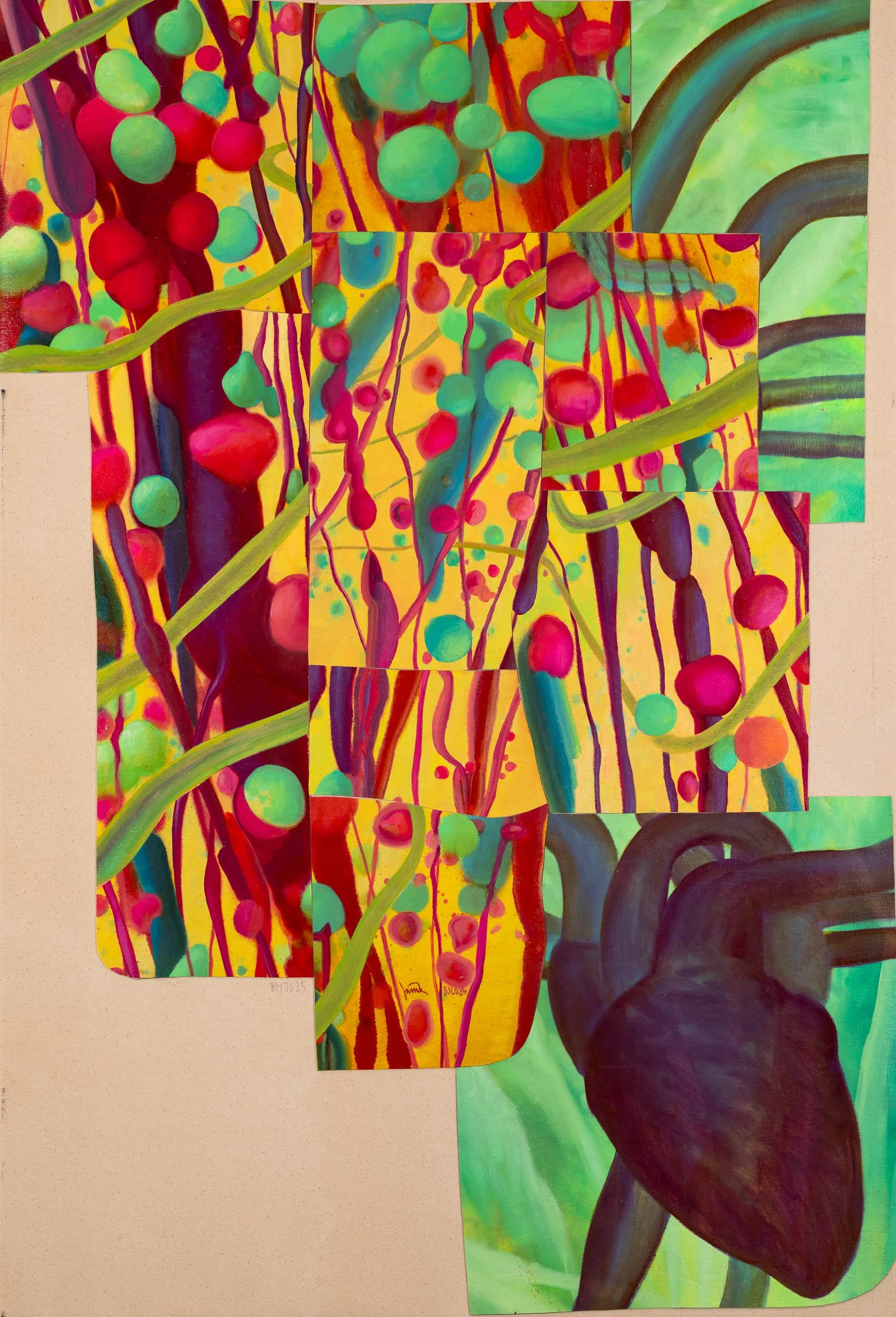  Organika Cutouts 8MJ025, oil and acrylic on canvas, 50 × 34 inch., 2025 