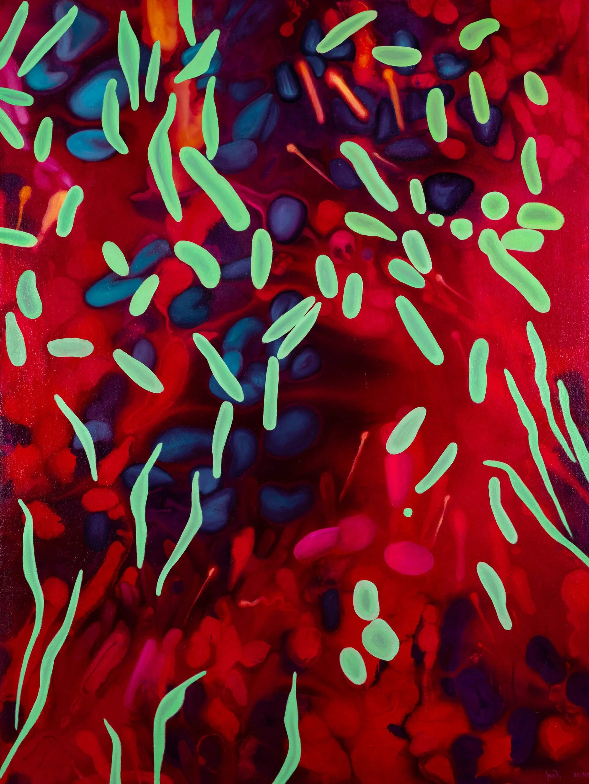  Organika Cutouts 20JN025, oil and acrylic on canvas, 58 × 45 inch., 2025 