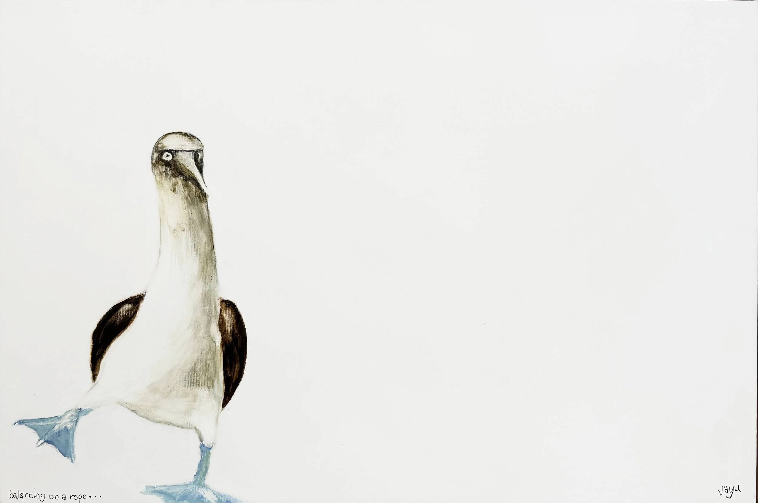 balancing on a rope ...

 

 90cm x 60cm   $2900 