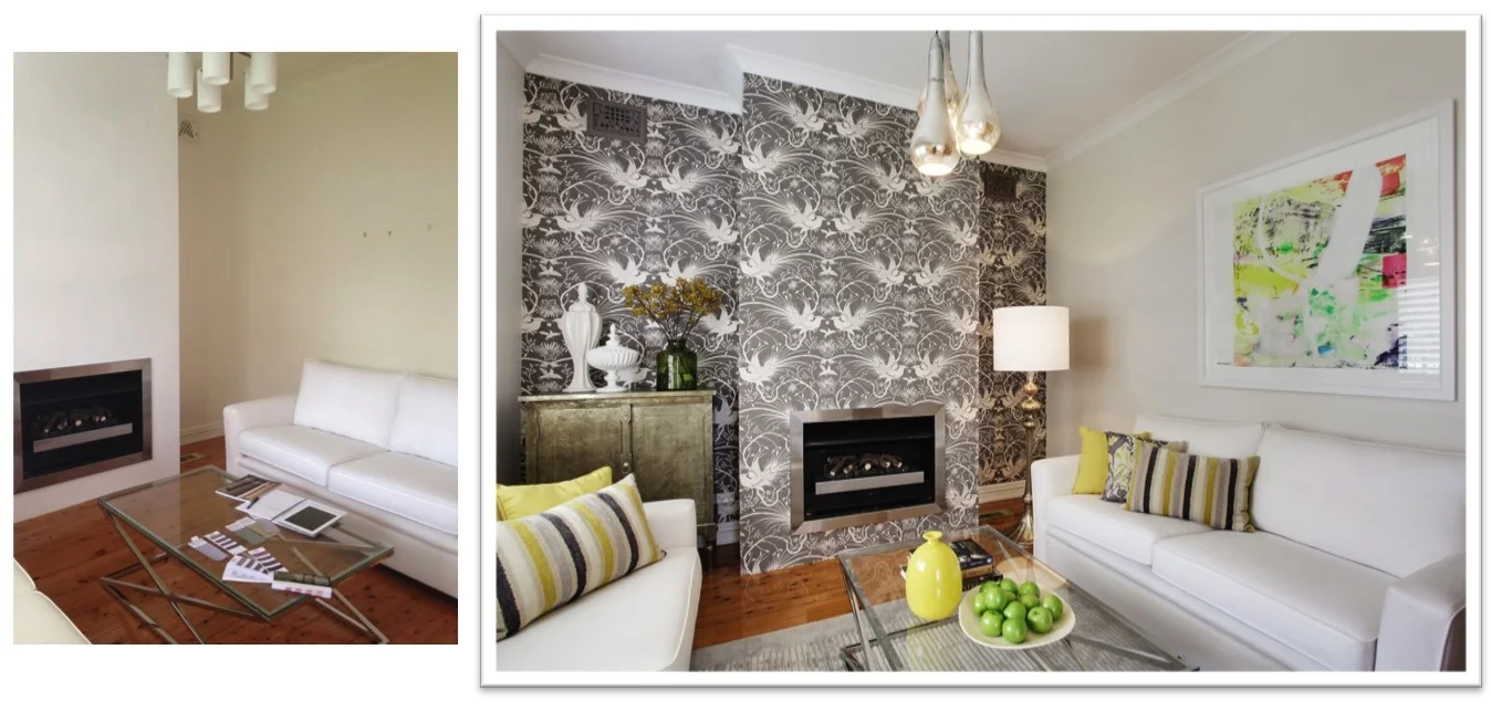 Living Room - Before and After