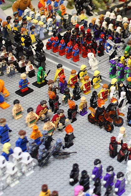  Hundreds of lego figures covered multiple tables Saturday during the 8th Annual Kankakee Fantasy Con at the Kankakee Public Library. The lego figure booth was just one of many stops for fantasy fans, many of whom dressed up as their favorite charact