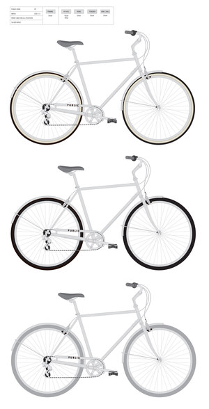 Bicycle Graphic mockups, PUBLIC Bikes