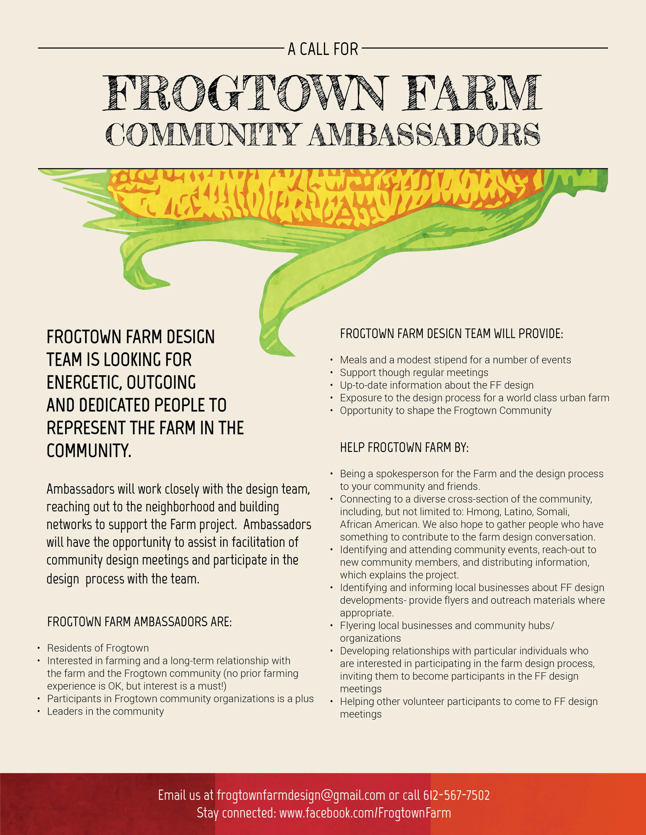 Flyer design for Frogtown Farm, Rebar