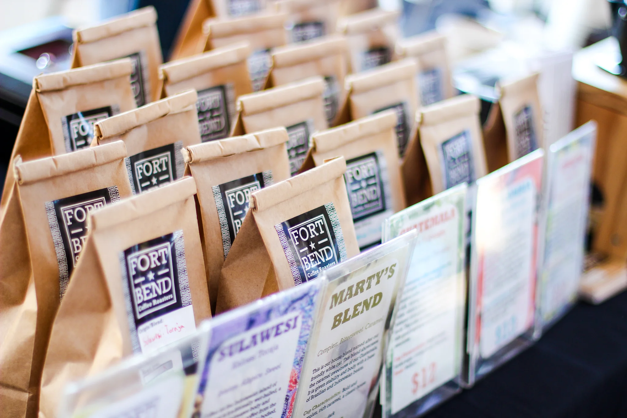 We offer a wide selection of freshly roasted coffee every market.