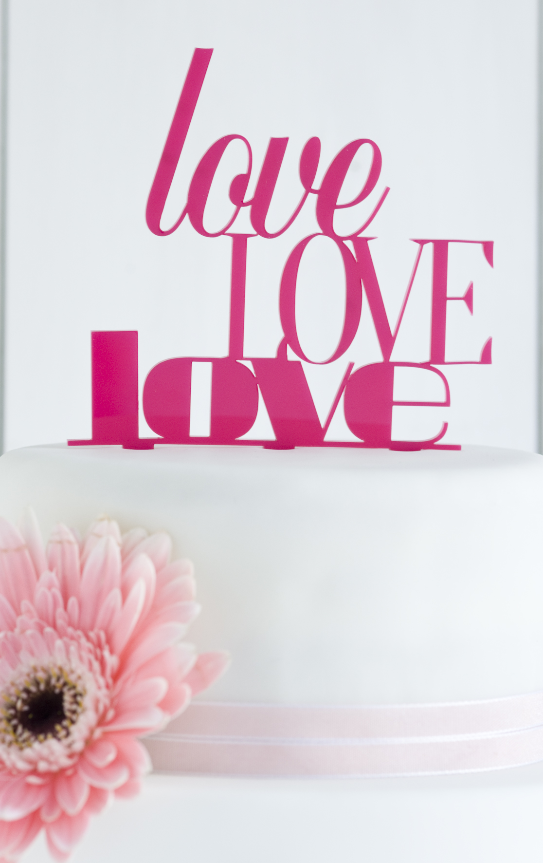 "love love love" Hartplastik-Caketopper
